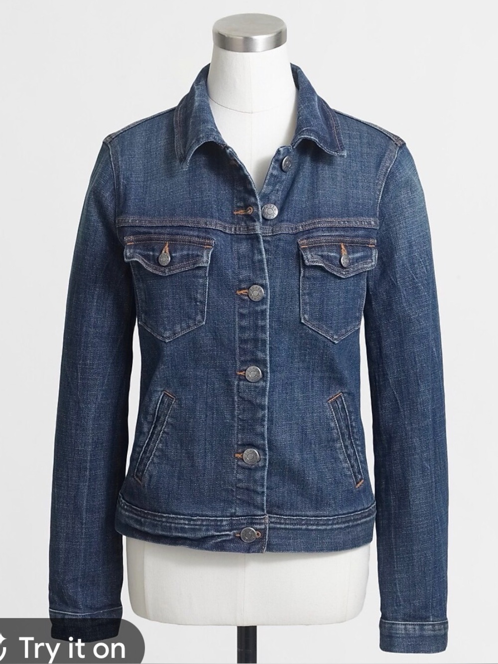 🩷 J. Crew Vintage-Style Medium Blue Denim Jacket size Medium.